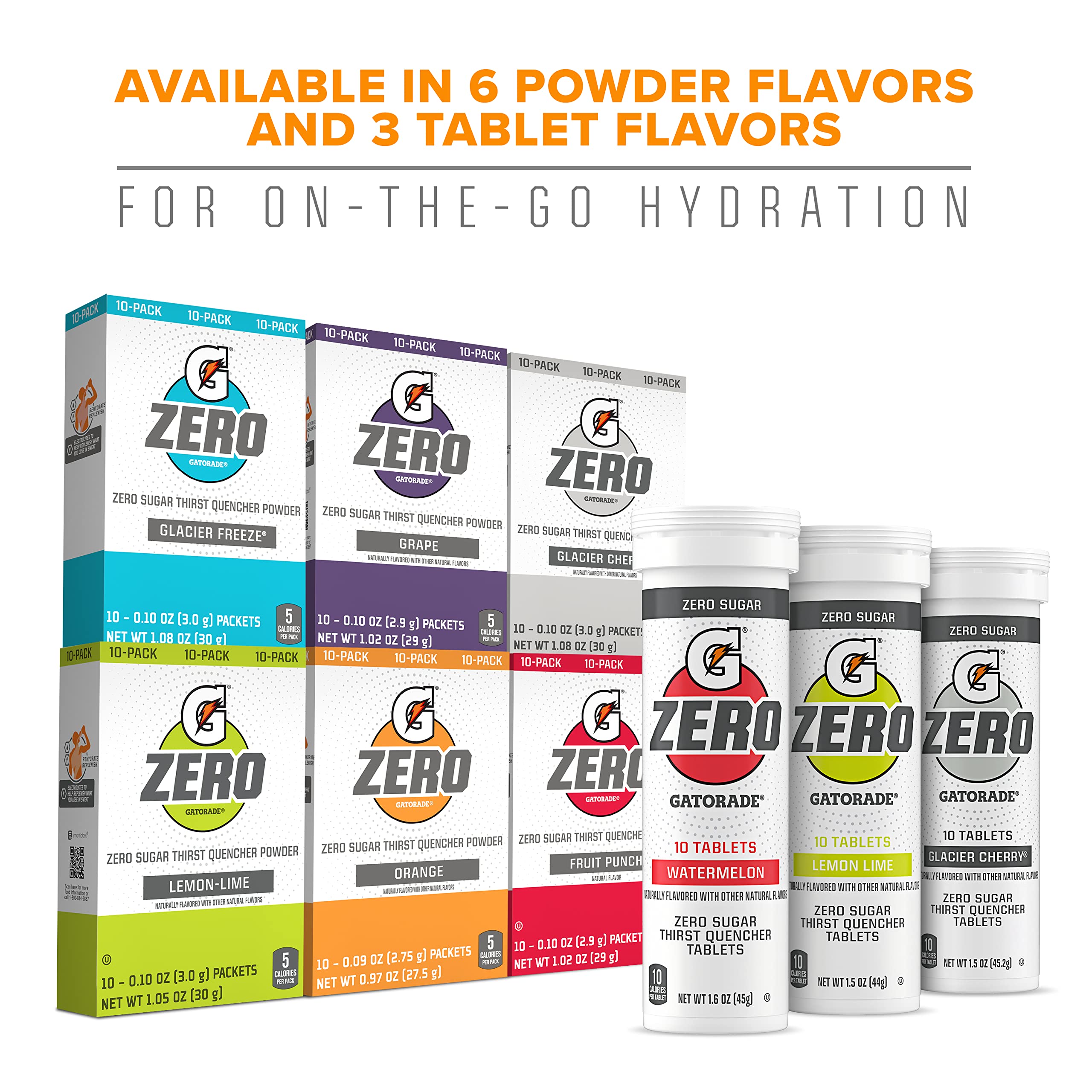 Gatorade Zero Hydration Tablets, Watermelon Flavor - Pack of 80 | Electrolyte Replenishment for Athletes, Workouts & Active Lifestyles