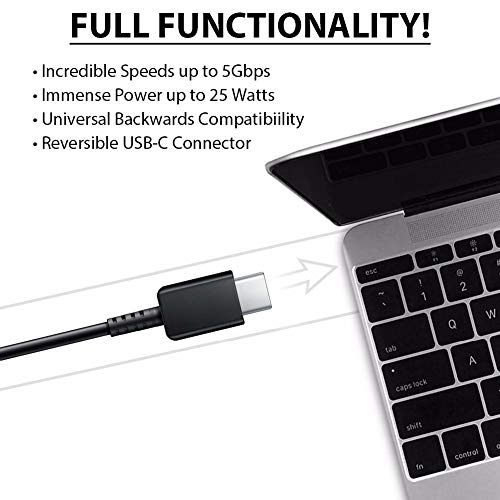 Authentic 8-Inch USB Type-C Fast Charging Cable for HTC Wildfire X | Quick Charge & High-Speed Data Sync | Durable & Compact (Black) | Perfect for Travel, Office & Home Charging