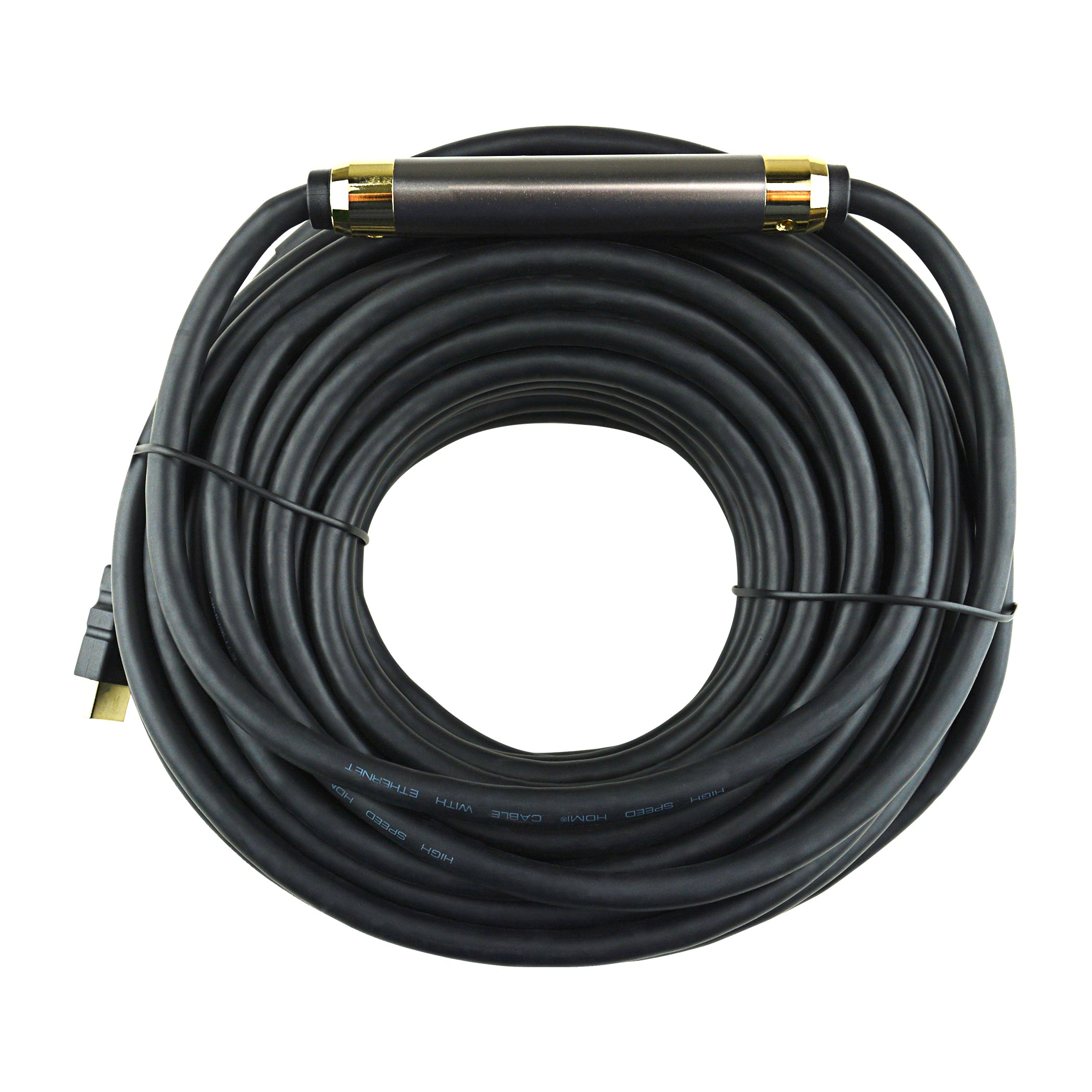 50Ft HDMI Cable with Built-in Repeater - 4K Ultra HD, 3D, HDR Support - High Speed HDMI 2.0 Cable for Home Theater, Gaming, PC, TV & Projector (Model: HDM 3D14R50) - Perfect for Long Distance Connections & Multi-Screen Setups