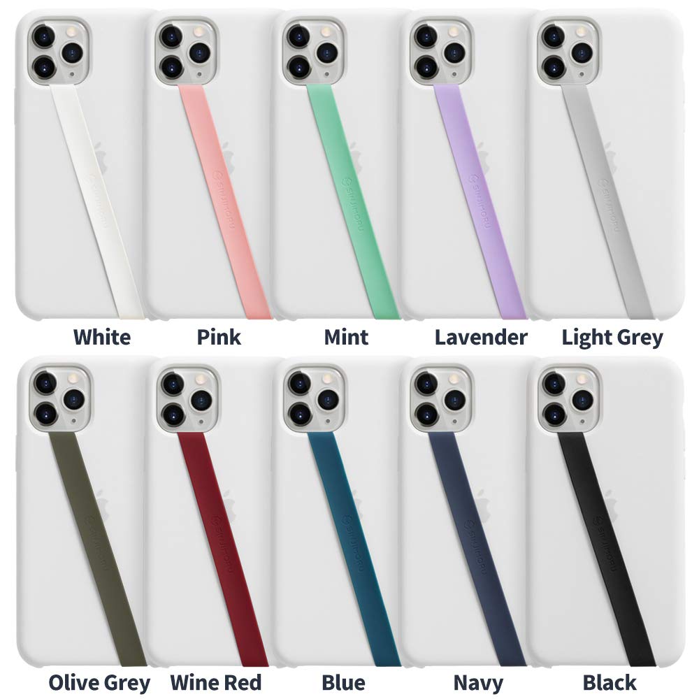 Sinjimoru Stretchable Silicone Phone Strap - Flexible Elastic Grip Holder for iPhone & Android - Secure Phone Loop with Finger Grip & Wireless Charging Support (Mint Green) - Perfect for Gym, Running, Travel & Everyday Use