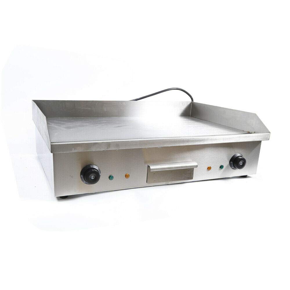 Commercial Electric Griddle 4400W - Heavy Duty Stainless Steel Countertop Flat Top Grill with Dual Zone Temperature Control (122°F-572°F) - 28.6