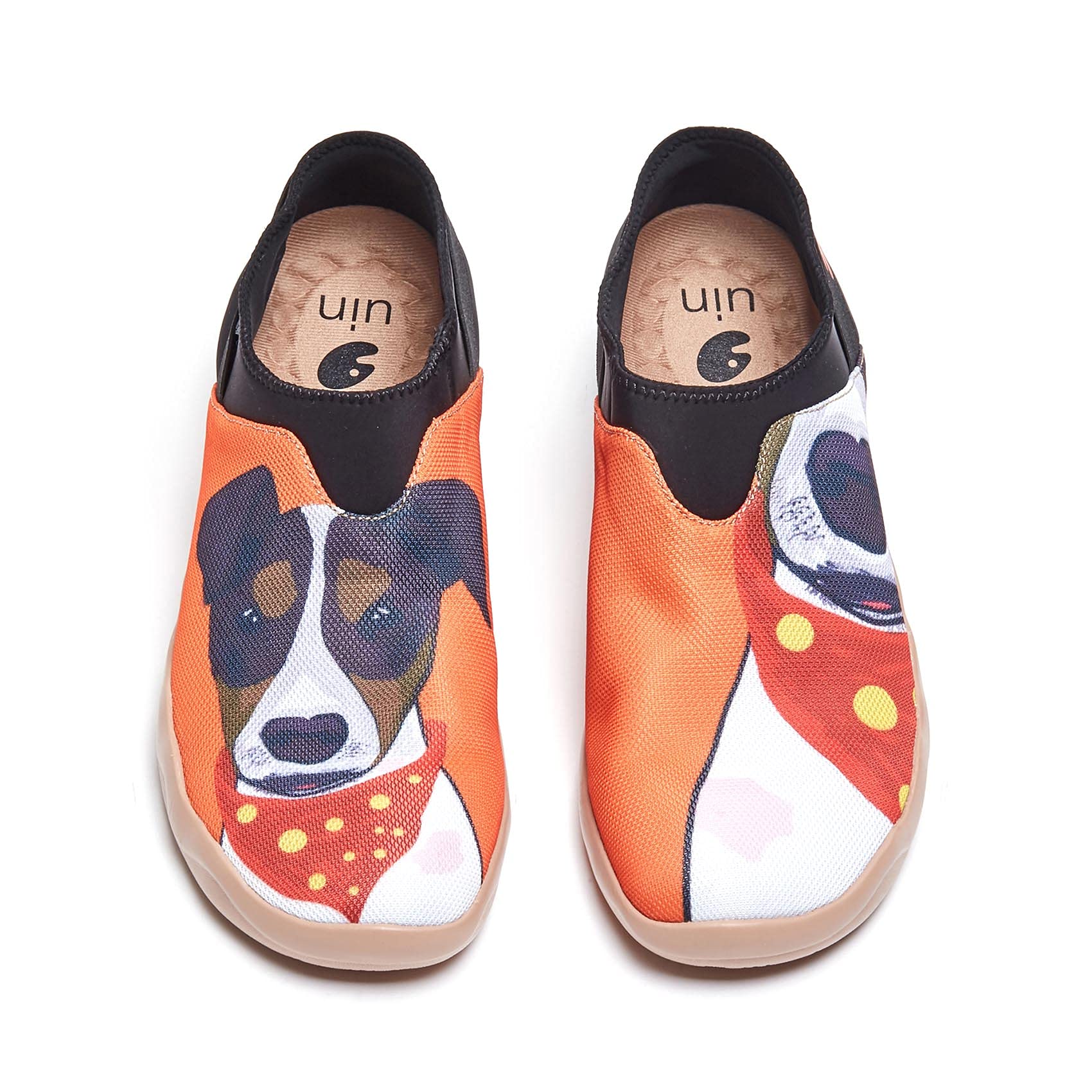UIN Men's Slip-On Loafers - Lightweight Mesh Walking Shoes for Travel & Casual Wear - Comfortable Air Cushion Sneakers with Artistic Paint Design (Verona) - Perfect for Daily Commute, Weekend Outings & Air Travel