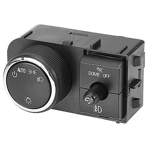 2007-2013 Chevrolet Silverado 1500 Headlight Switch & Dash Panel with Dimmer & Dome Light Control | OEM 25858705 Replacement | Black Interior Upgrade for Night Driving & Cab Lighting