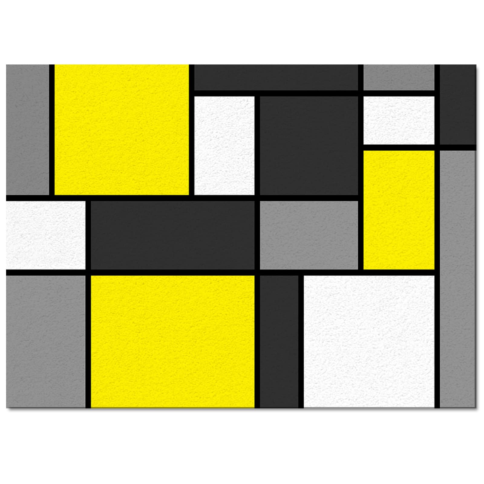 Modern Geometric Area Rug 2.7' x 5' - Abstract Yellow Gray Nursery Carpet, Kitchen Runner & Living Room/Bedroom Floor Mat - Soft Non-Slip Throw Rug for Kids Room, Dorm & Home Decor