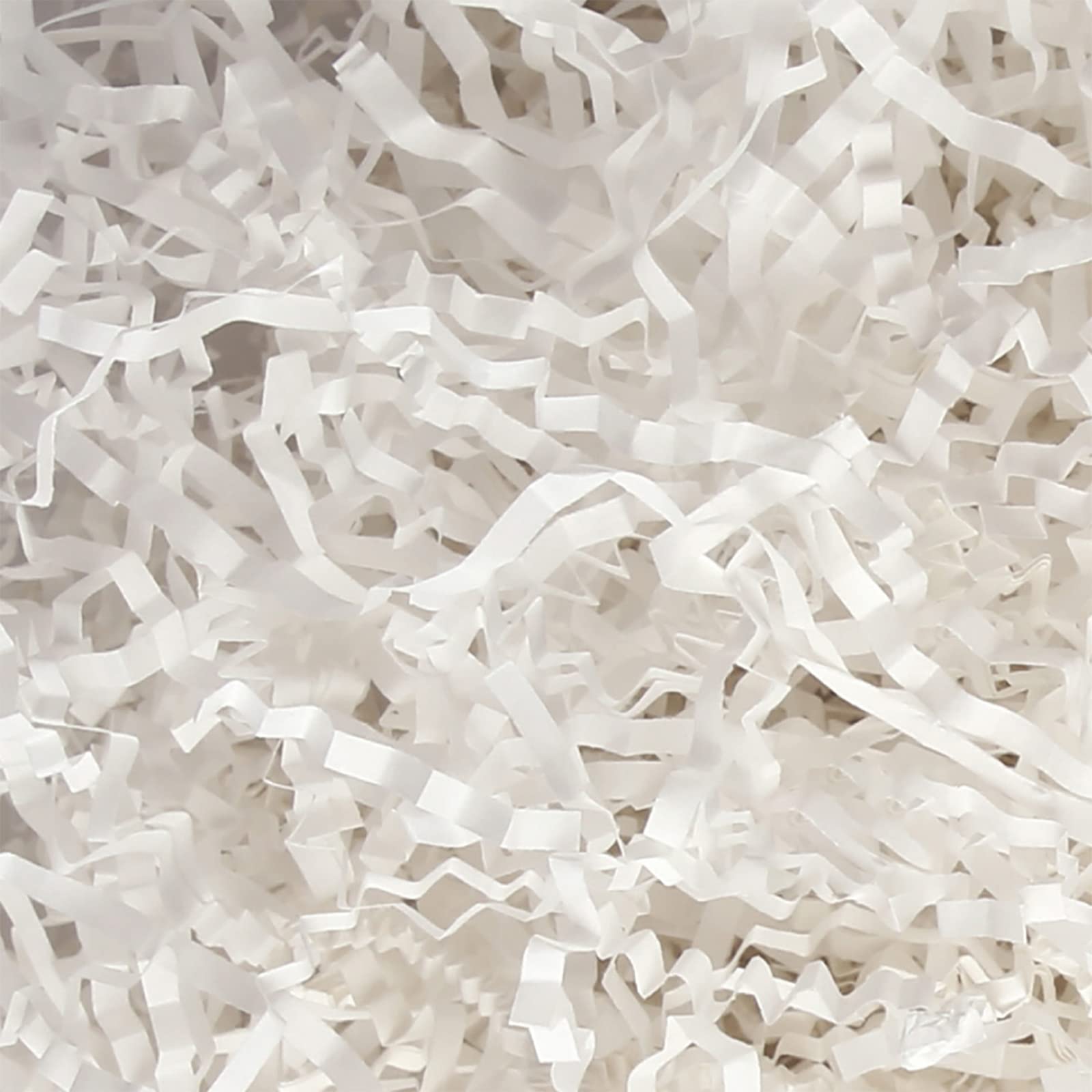 Premium 1/2 LB White Crinkle Cut Paper Shred - Gift Basket Filler & Packaging Material for Birthdays, Weddings, Baby Showers & Party Decorations