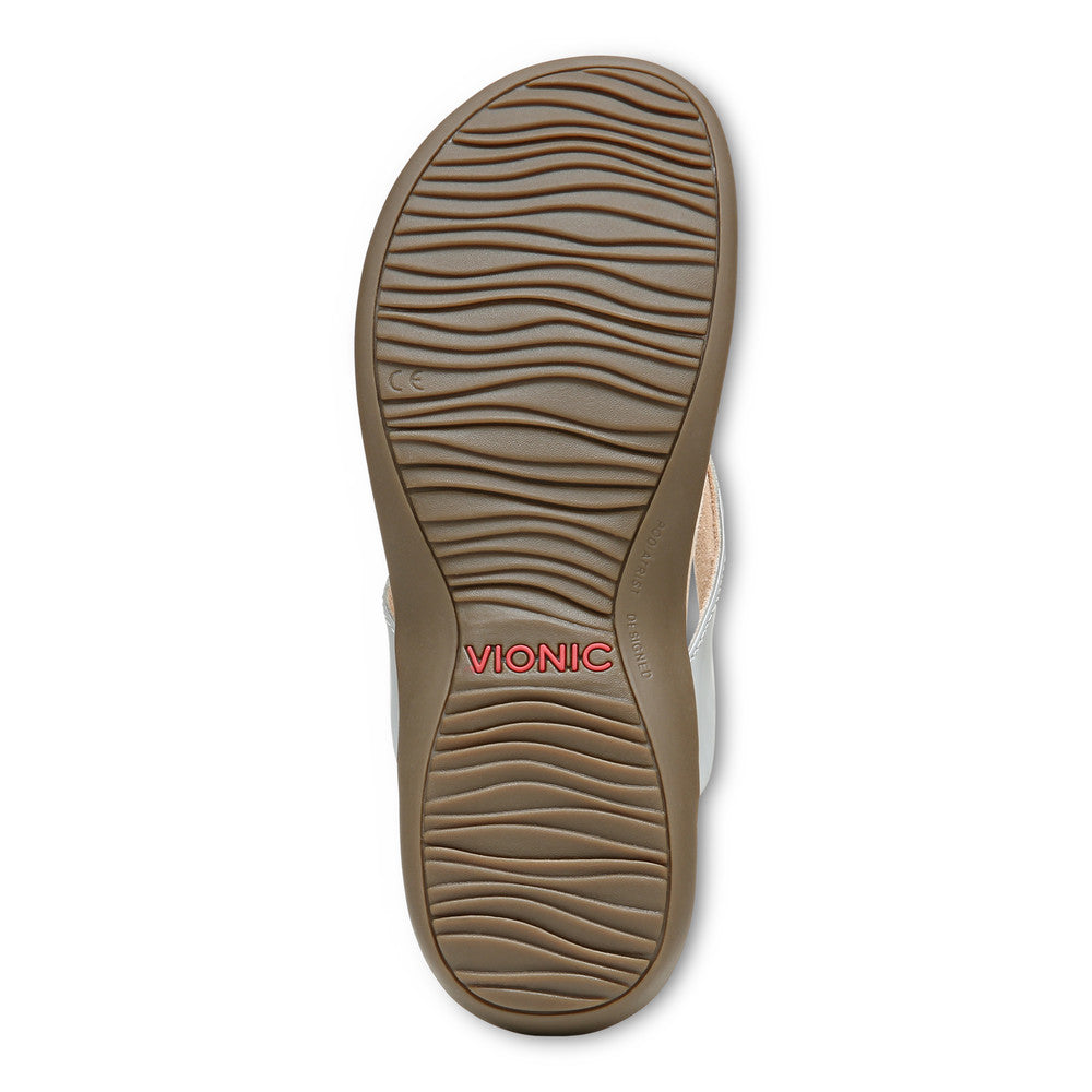 Vionic Women's Bella Toe Post Sandals - Comfortable Orthotic Support Flip Flops for Plantar Fasciitis Relief - Perfect for Beach, Pool & Summer Walking