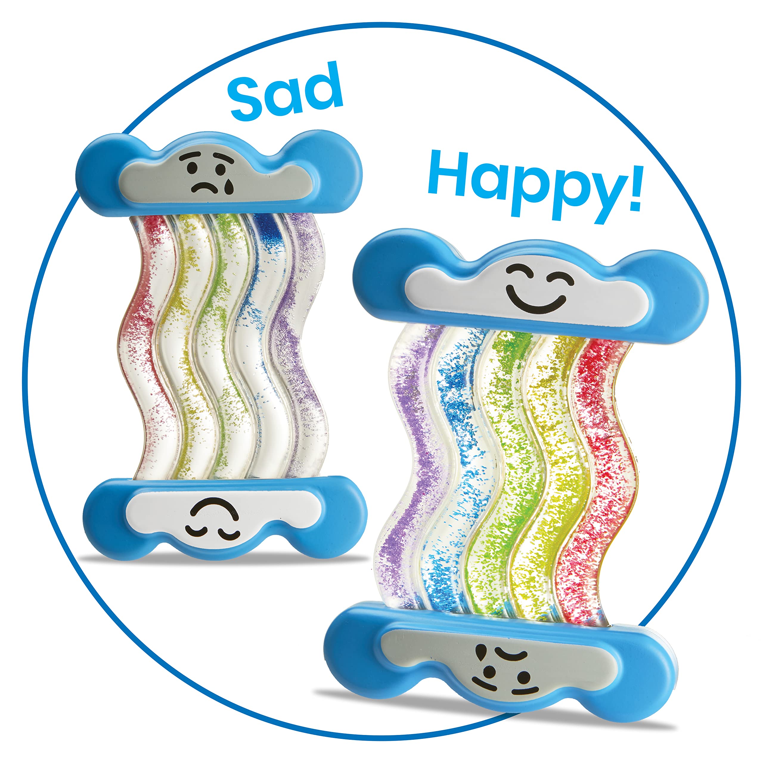 Rainbow Fidget Tube for Kids - Stress Relief & Sensory Play Toy for Classroom & Therapy