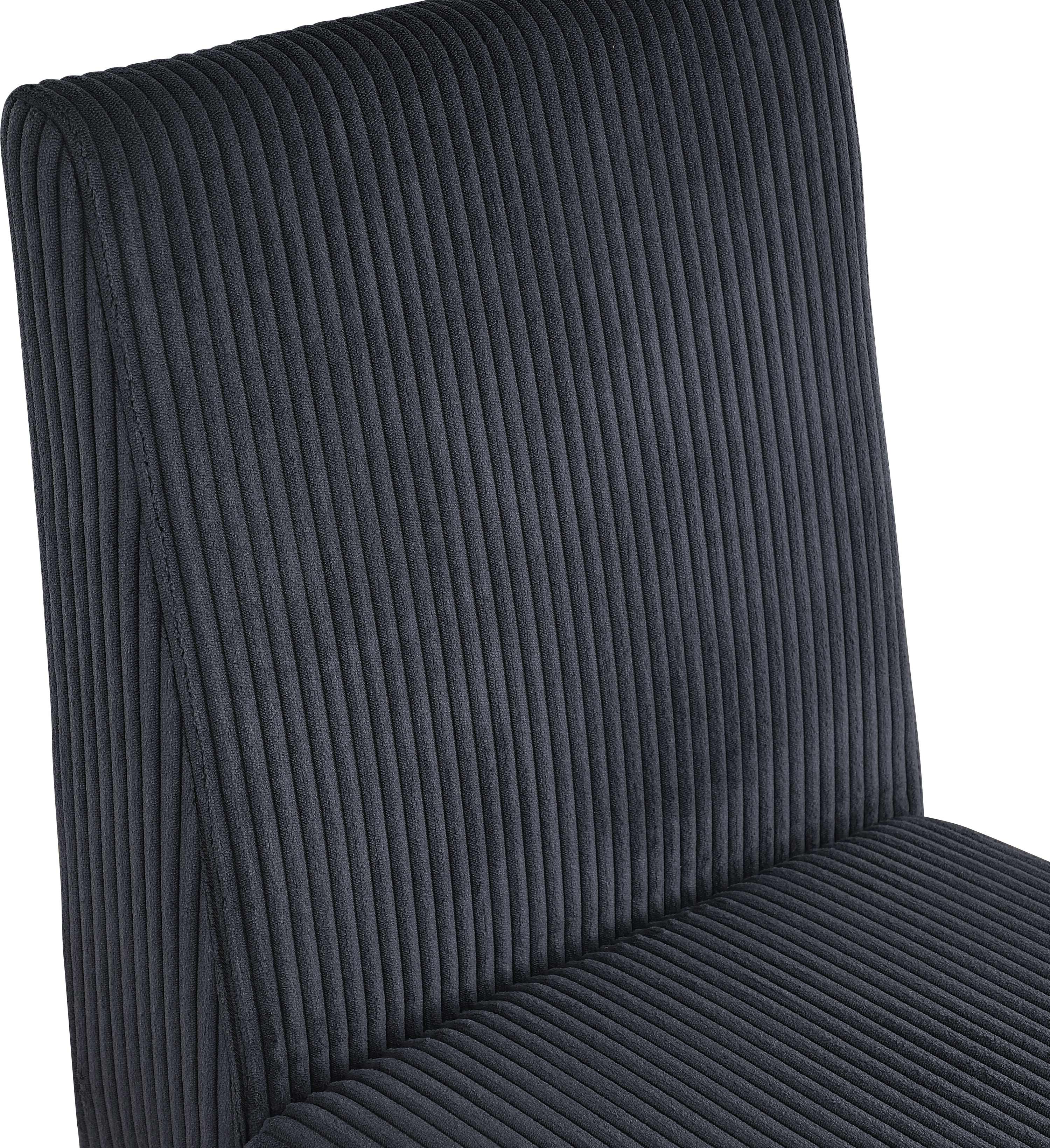Premium Benson Microsuede Corduroy Fabric Dining Chair - Comfortable Modern Upholstered Seat for Kitchen, Dining Room & Office - Home & Commercial Use