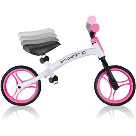 Go Bike Balance Bike for Kids - White & Neon Pink | Toddler Training Bike for Learning to Ride | Perfect for Outdoor Play & Park Adventures