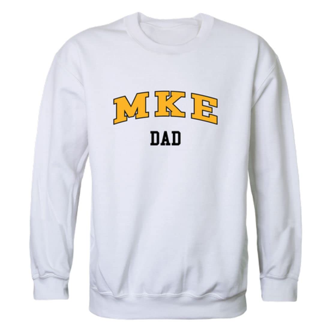 UW University of Wisconsin Milwaukee Panthers Dad Fleece Crewneck Pullover Sweatshirt - Black | Comfortable College Apparel for Game Day & Casual Wear