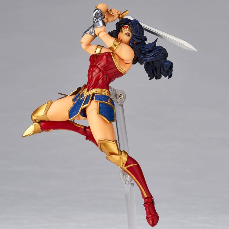 Amazing Yamaguchi Revoltech No. 017 Wonder Woman Action Figure - Highly Articulated Collectible for DC Fans & Display