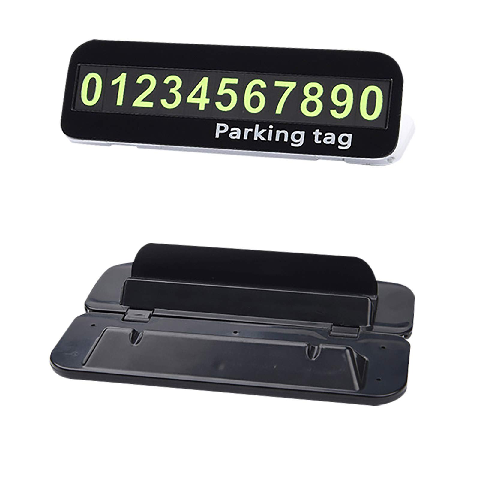 Car Phone Holder with Hidden Luminous Parking Sign - Aromatherapy Stop Card & Number Display for Temporary Parking - Perfect for Nighttime Parking, Roadside Assistance, and Emergency Vehicle Identification