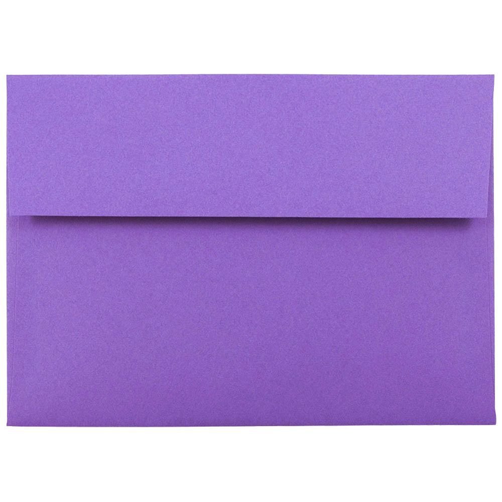 JAM PAPER A7 Violet Invitation Envelopes - 500pcs Recycled - for Weddings & Events