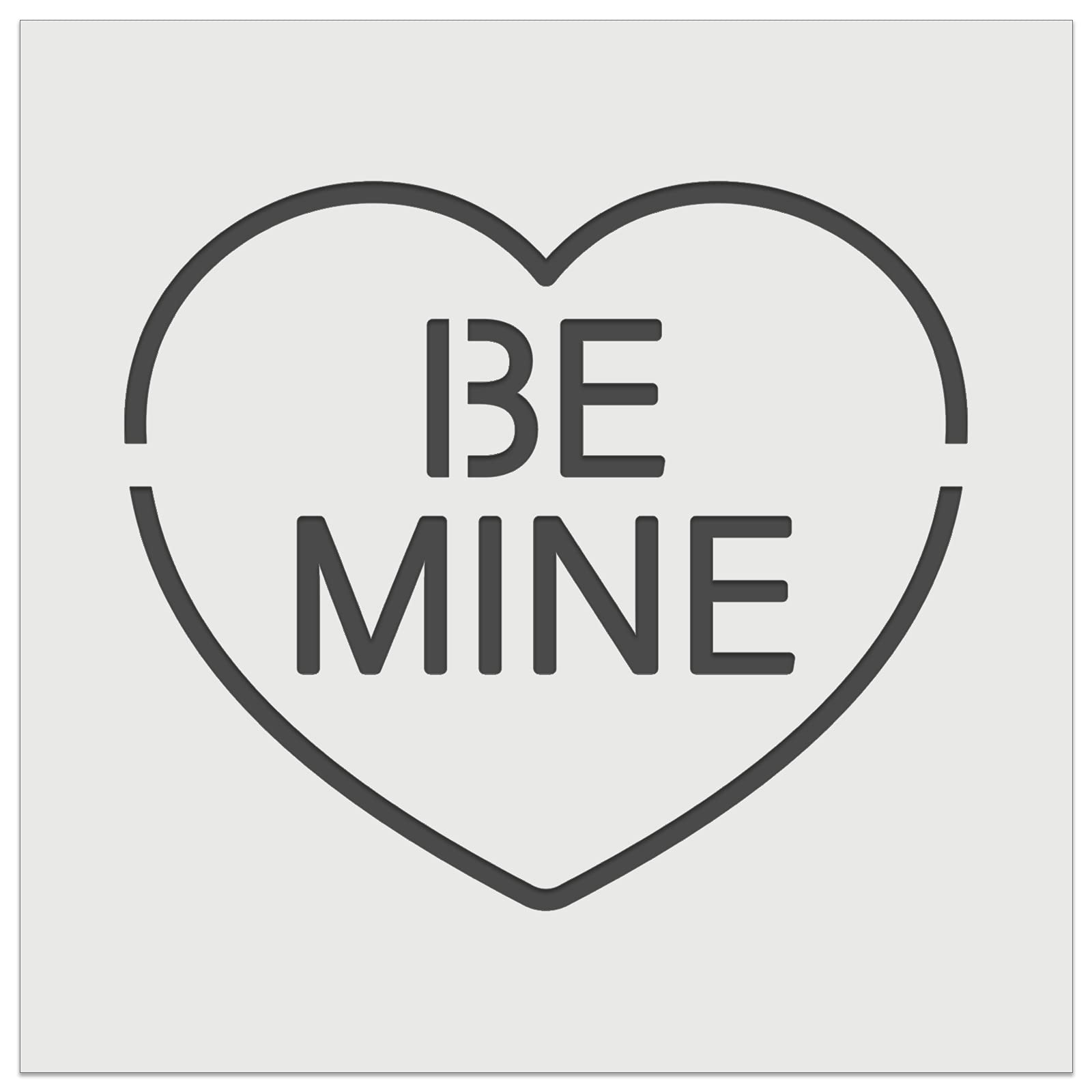 Be Mine Valentine's Day Cookie Stencil - 4.5 Inch Reusable Heart-Shaped Baking Template for DIY Cookies, Cakes & Crafts - Perfect for Valentine's Baking, Party Decorations and Romantic Gifts