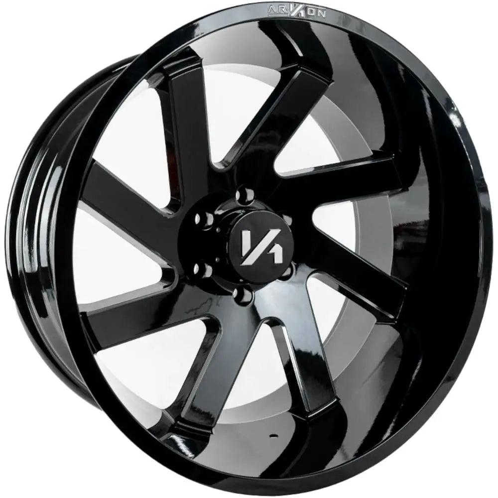 **Arkon Off Road 20x12 Lincoln Gloss Black Wheels with Milled Spoke Edges – 51mm Offset – Perfect for Trucks & SUVs**