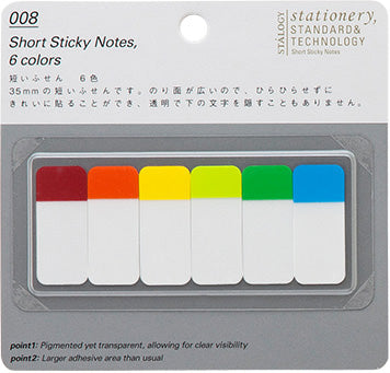 Stalogy Short Sticky Notes - 60 Pack, Colorful Memo Pads for Office, School & Home Organization - Perfect for Reminders, Bookmarking & Planning