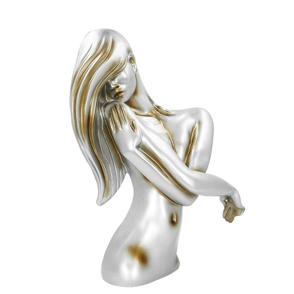DreamsEden Modern Art Statue - Elegant Resin Women Figurine Sculpture for Home & Office Decor | Shelf, Table & Desk Display | Perfect for Living Room, Bedroom & Workspace Aesthetics