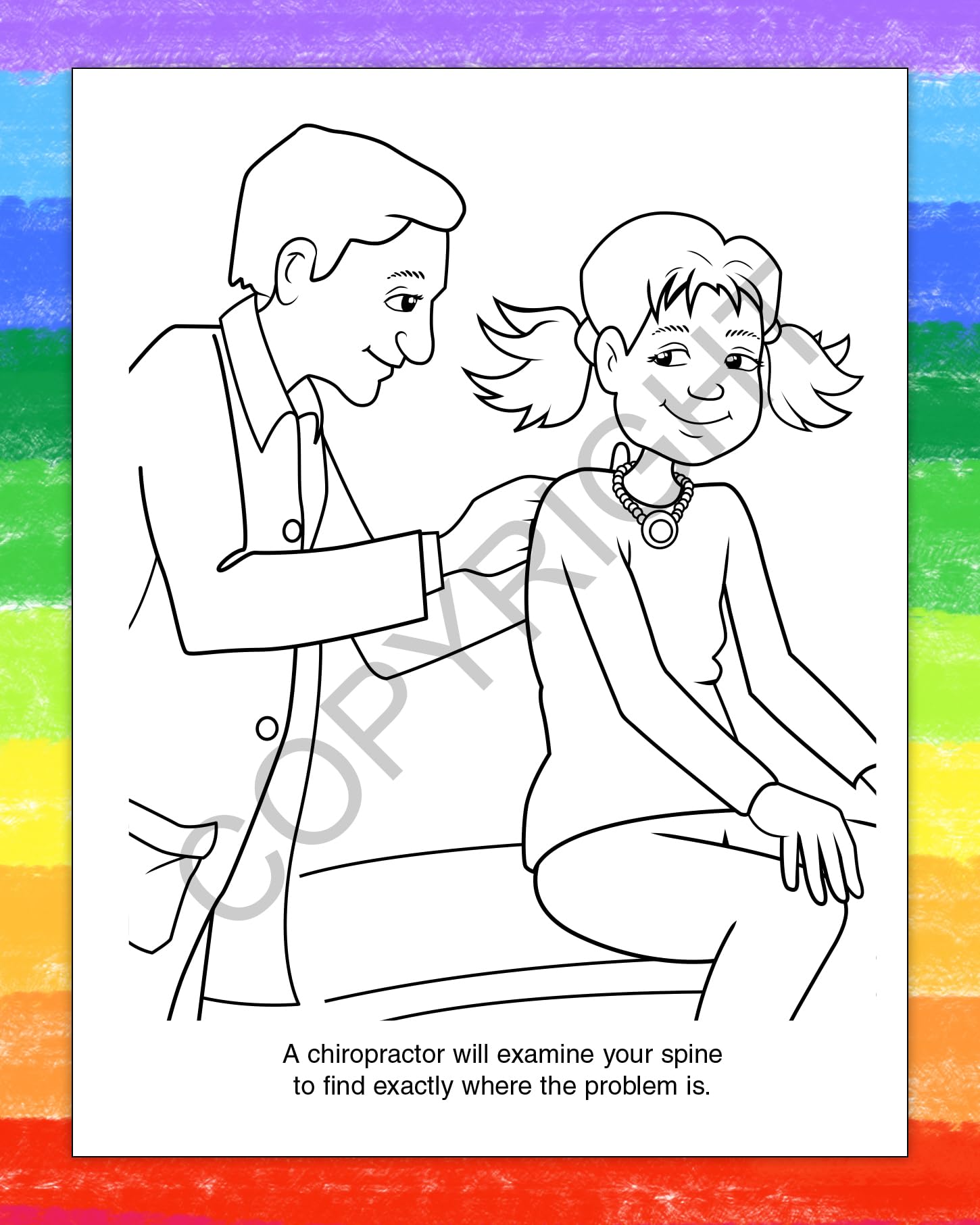 ZOCO Chiropractor Educational Coloring Books - 250 Bulk Pack (No Crayons Included) - Kids Learning Activities & Chiropractic Office Supplies - Perfect for Waiting Rooms, Birthday Parties & Classroom Activities