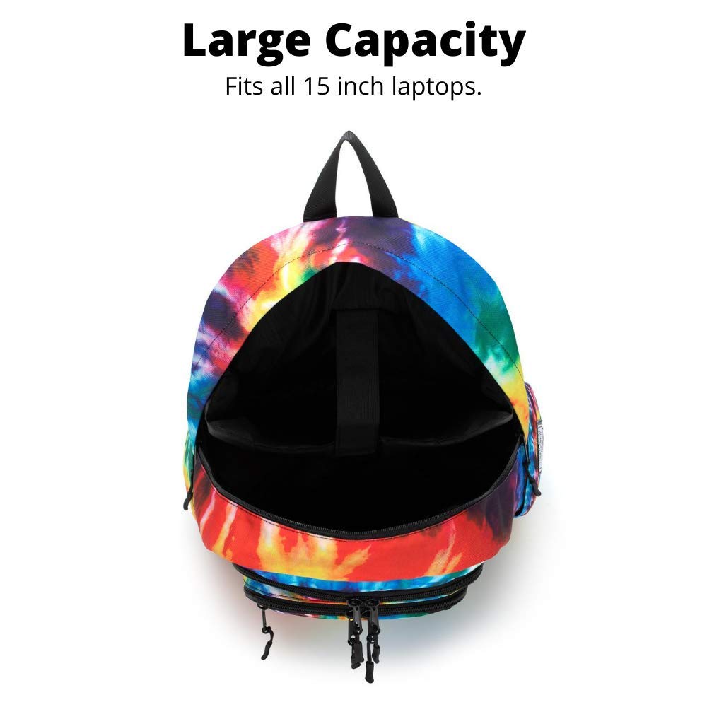 20W Portable Bluetooth Speaker Backpack with Subwoofer - Rechargeable Wireless Music Bag for iPhone & Android - Perfect for Parties, Festivals, Beach & Outdoor Adventures (Tie Dye Design)