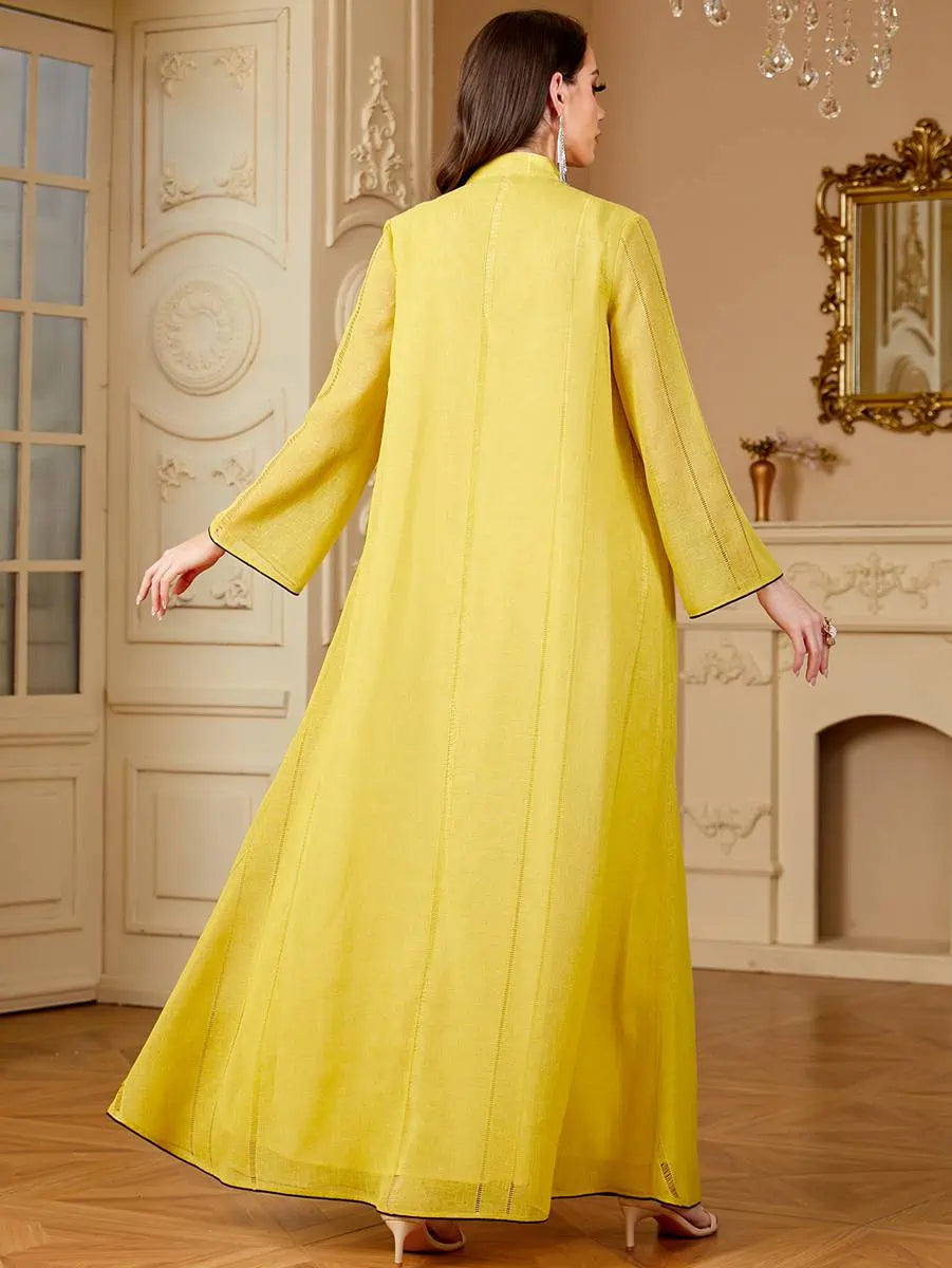 Elegant Eid Embroidery Sequins Caftan Dress for Women - Stylish Kaftan with Beaded Details #244175 - Perfect for Holiday Parties, Weddings and Special Occasions