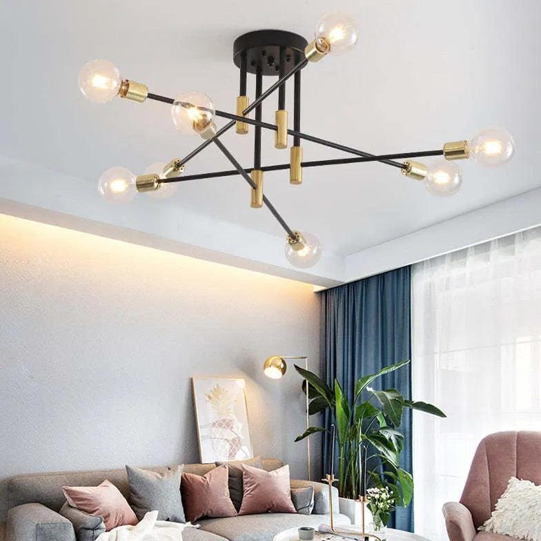 Modern Spherical Flush Mount Ceiling Light Fixture - Dimmable LED Dining Room Lighting for Kitchen, Bedroom & Hallway - Elegant Home Decor