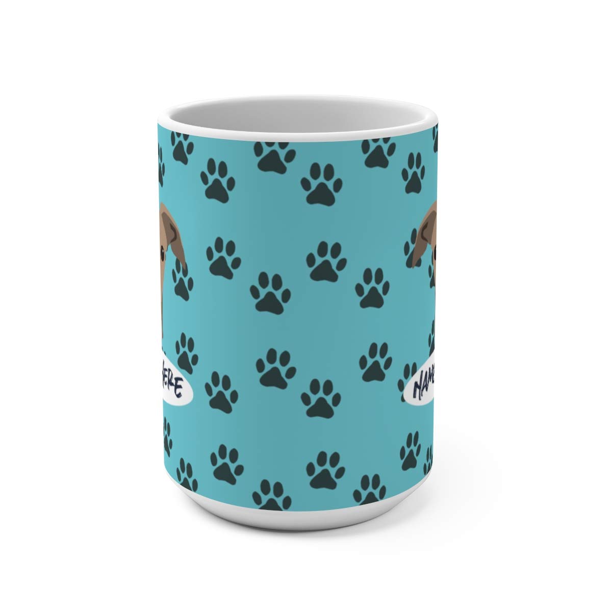 15oz Personalized Ceramic Coffee Mug for Dog Lovers - Custom Greyhound Design Gift for Moms & Dads - Dishwasher & Microwave Safe - Perfect for Home, Office & Holiday Gifting