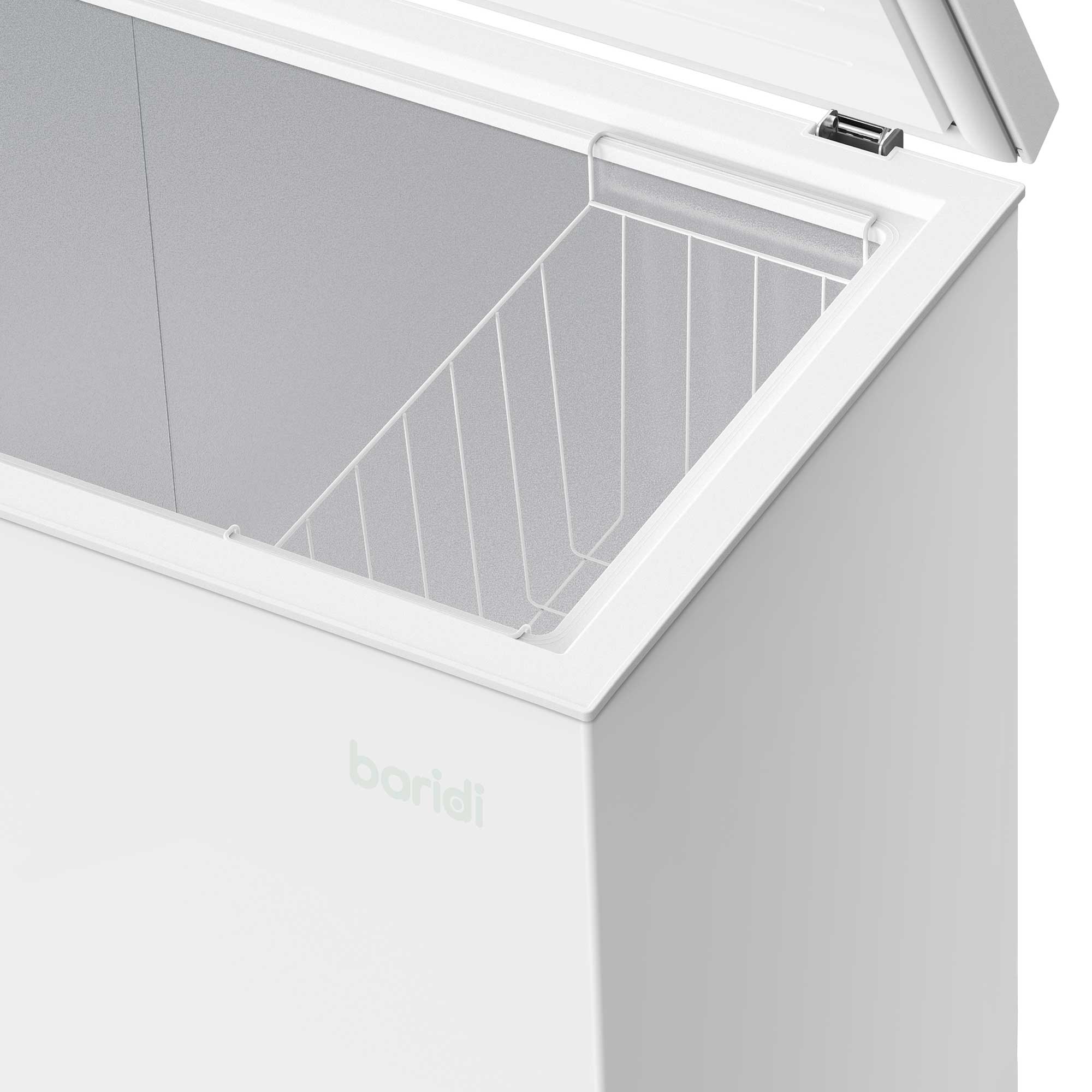 Baridi 99L Freestanding Chest Freezer - Energy Efficient Upright Deep Freezer for Home, Garage & Basement - Adjustable Thermostat, White (DH116) - Perfect for Storing Meat, Frozen Foods & Bulk Groceries