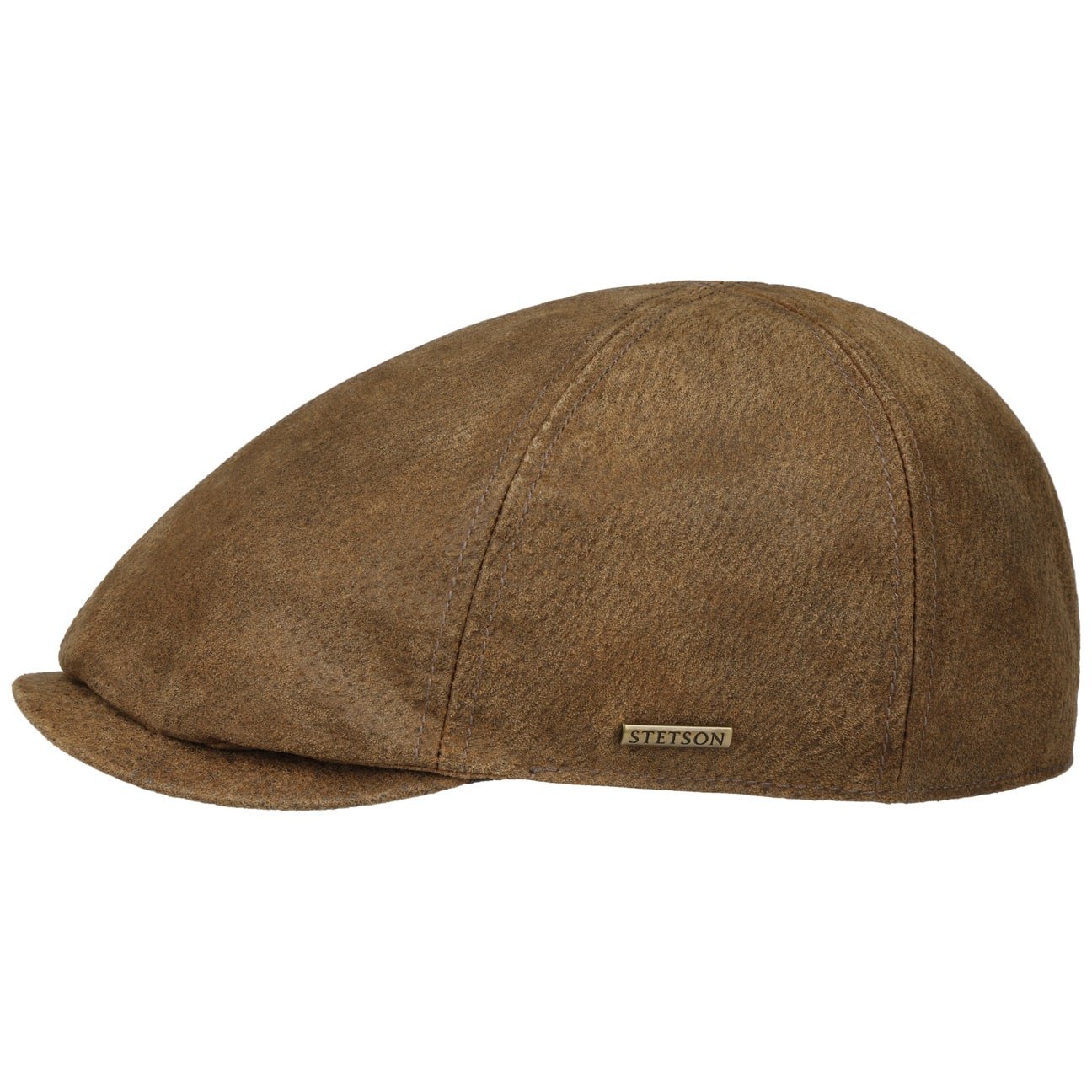 Stetson Pigskin Flat Cap with Ear Flaps - Warm Winter Hat for Men, Outdoor Hunting & Casual Wear