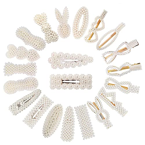12 Pcs Pearl Hair Clips for Women - Elegant Hair Accessories for Party & Wedding