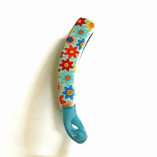 Glamifirsto 2-Piece Bohemian Floral Banana Hair Clips - Wrapped Cloth Hair Claws for Women & Girls | Perfect for Updos, Ponytails & Boho Hairstyles