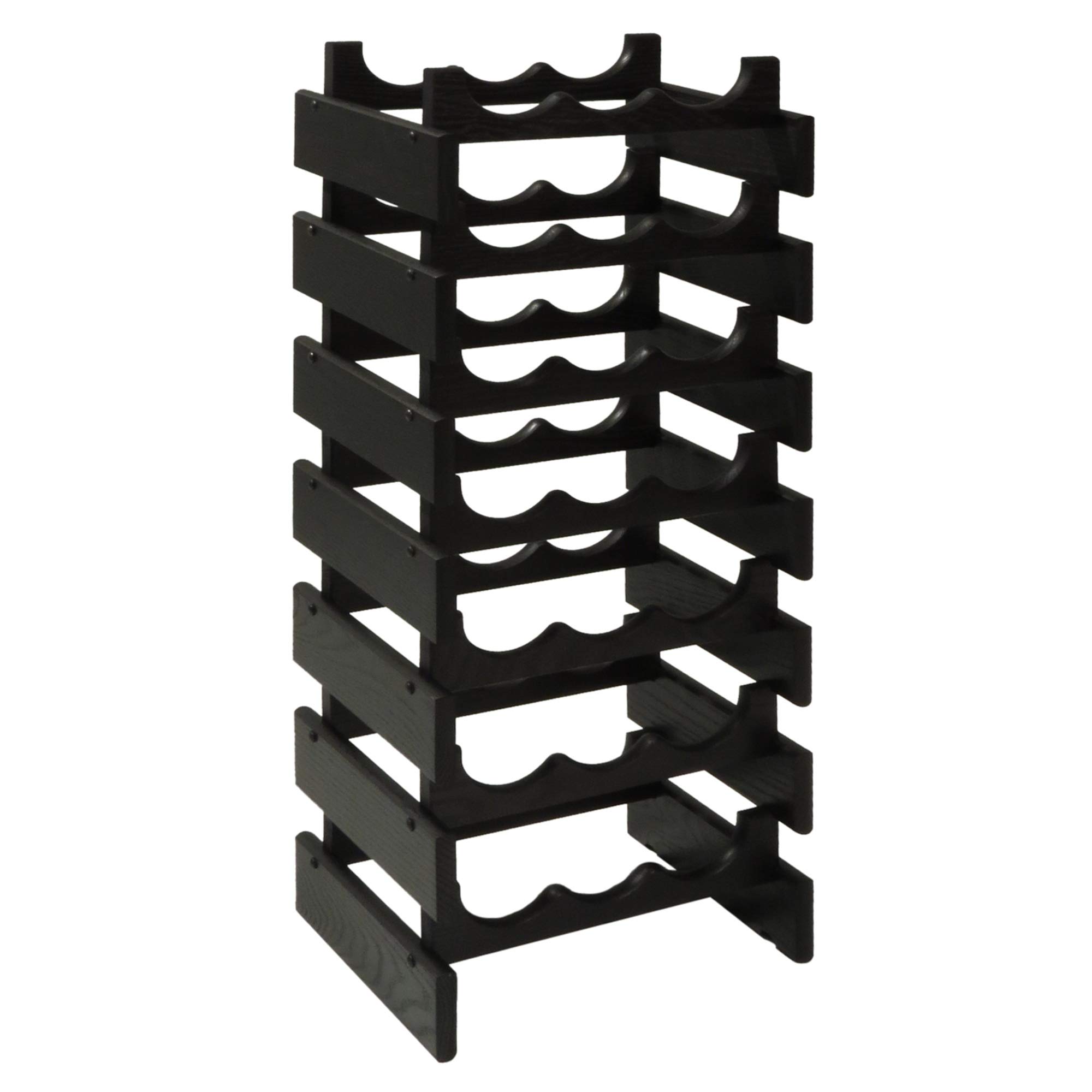 Premium Black Wooden Mallet & 21-Bottle Dakota Wine Rack Set - Perfect for Home Bars, Wine Cellars, and DIY Woodworking Projects