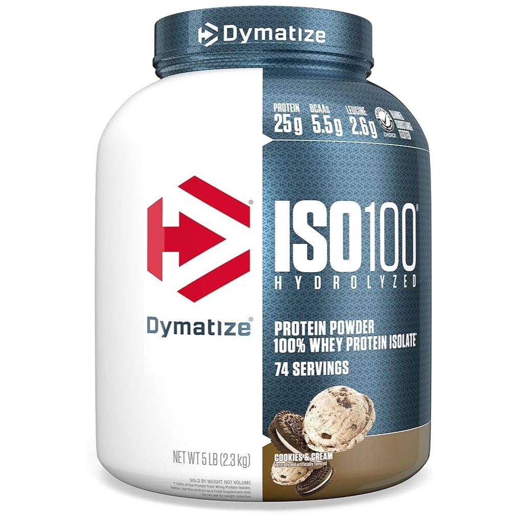 Dymatize ISO 100 Hydrolyzed Whey Protein Powder - Fast Absorbing Muscle Recovery for Athletes & Bodybuilders - Post Workout & Gym Nutrition Supplement