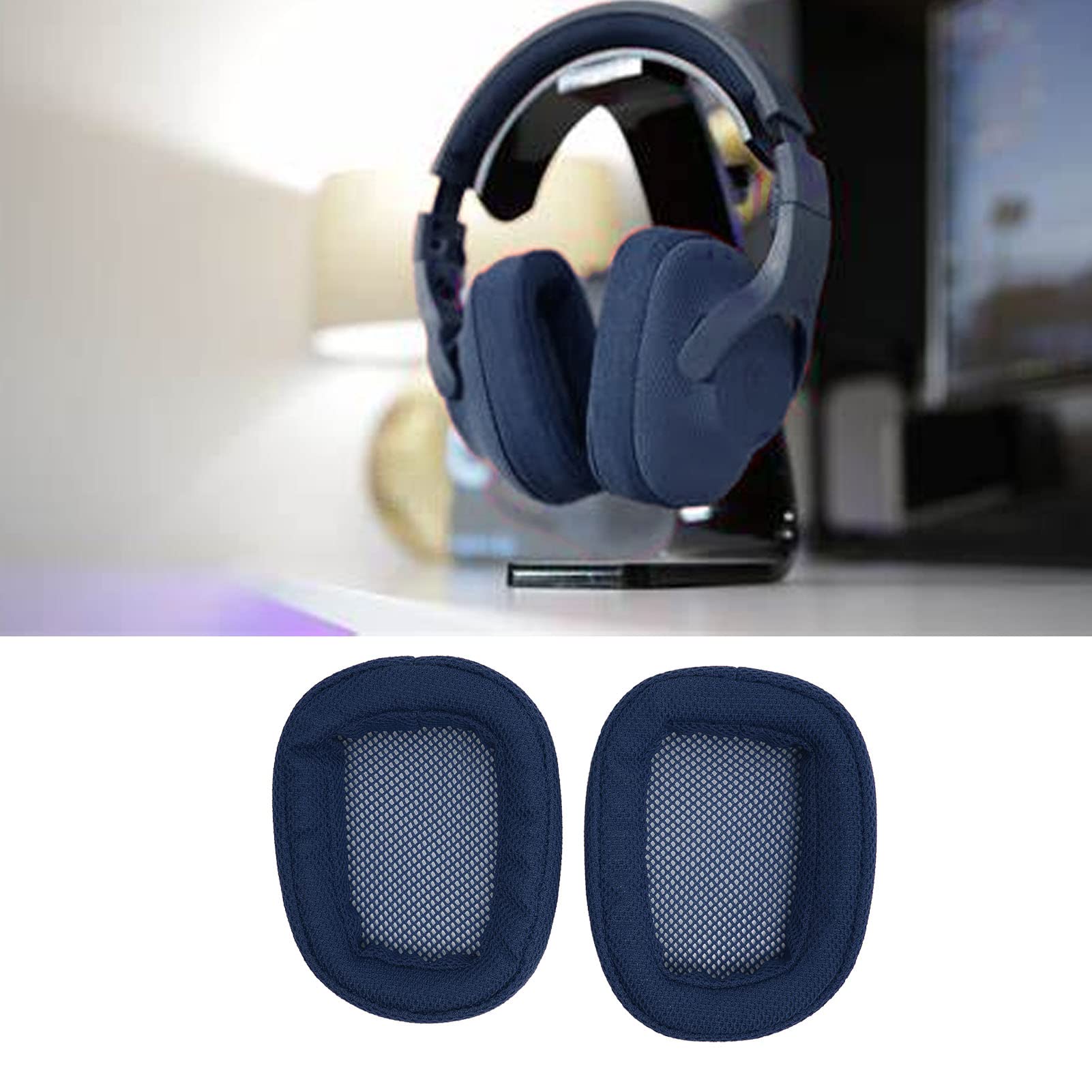 Hilitand Replacement Ear Pads Cushions for Logitech G433 G233 G PRO Headphones - Noise Reducing Foam Earpads, Blue - Perfect for Gaming, Music & Office Use