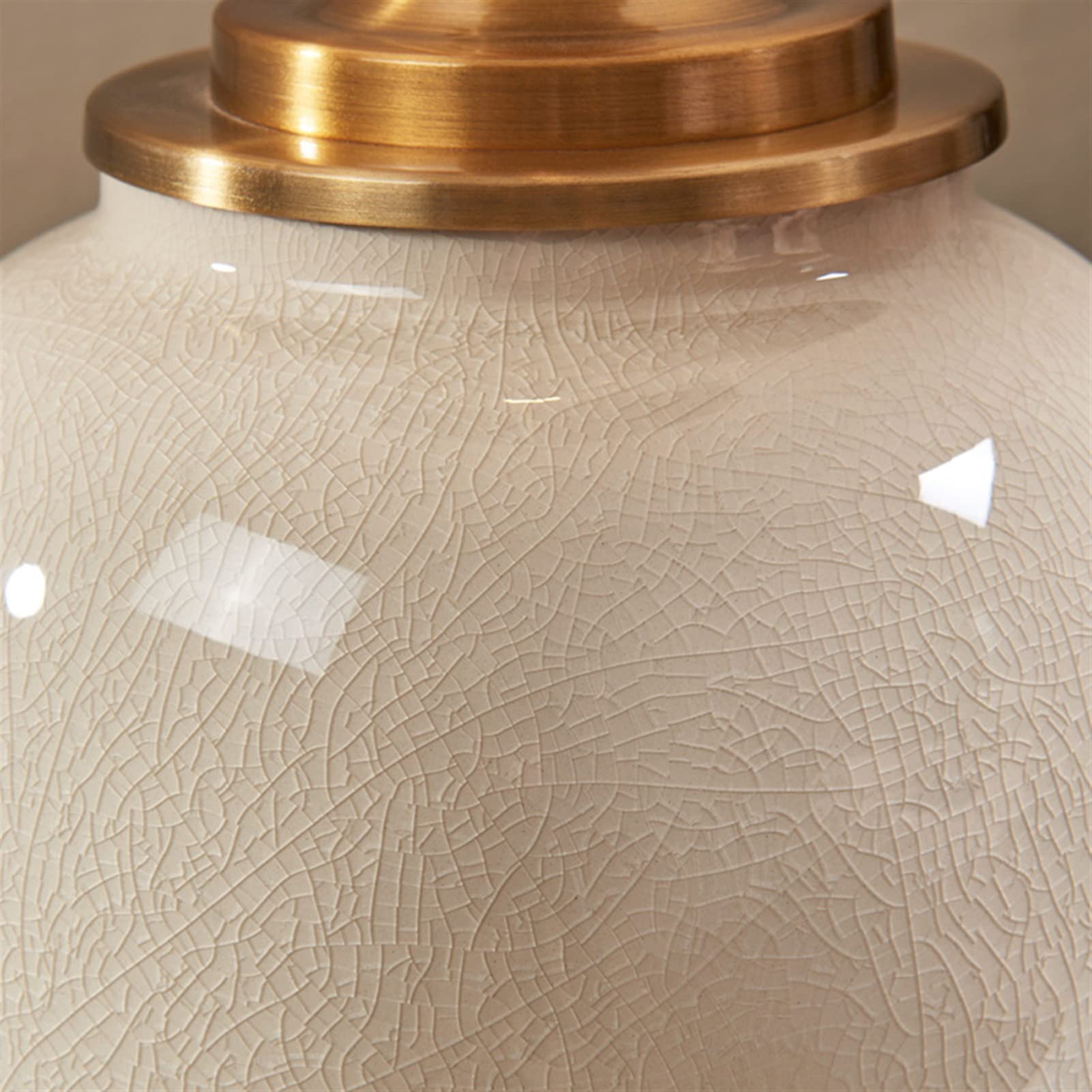White Ceramic Table Lamp with Fabric Lampshade - Modern Farmhouse Bedside Lamp for Bedroom, Living Room & Study - Warm Reading Light & Decorative Desk Lamp for Cozy Home Decor