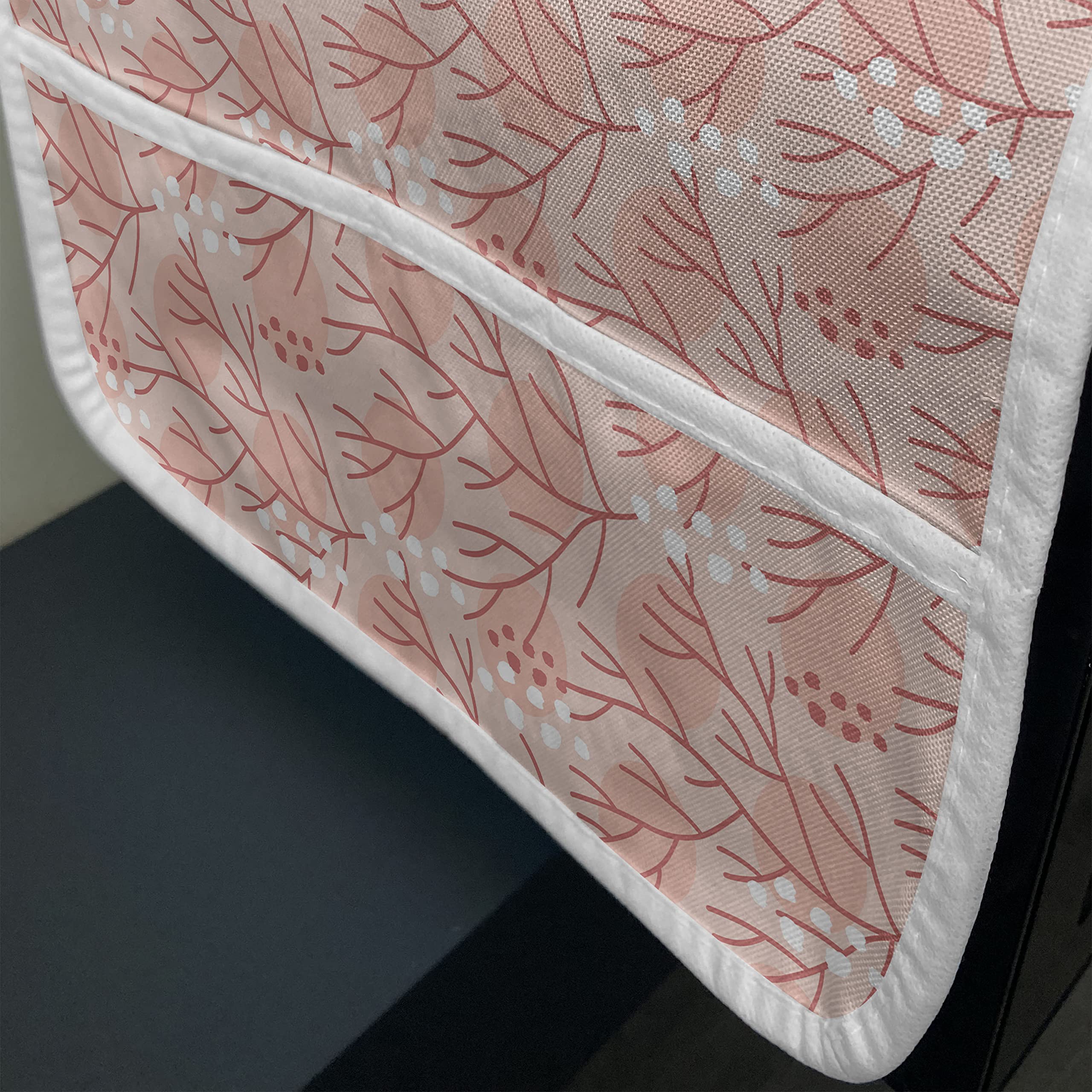 Ambesonne Waterproof Microwave Oven Cover - Coral Reef Seaweed Design, 36x12 Inch Kitchen Organizer with Pockets | Ocean-Themed Home Decor for Coastal Kitchens & Beach House Style