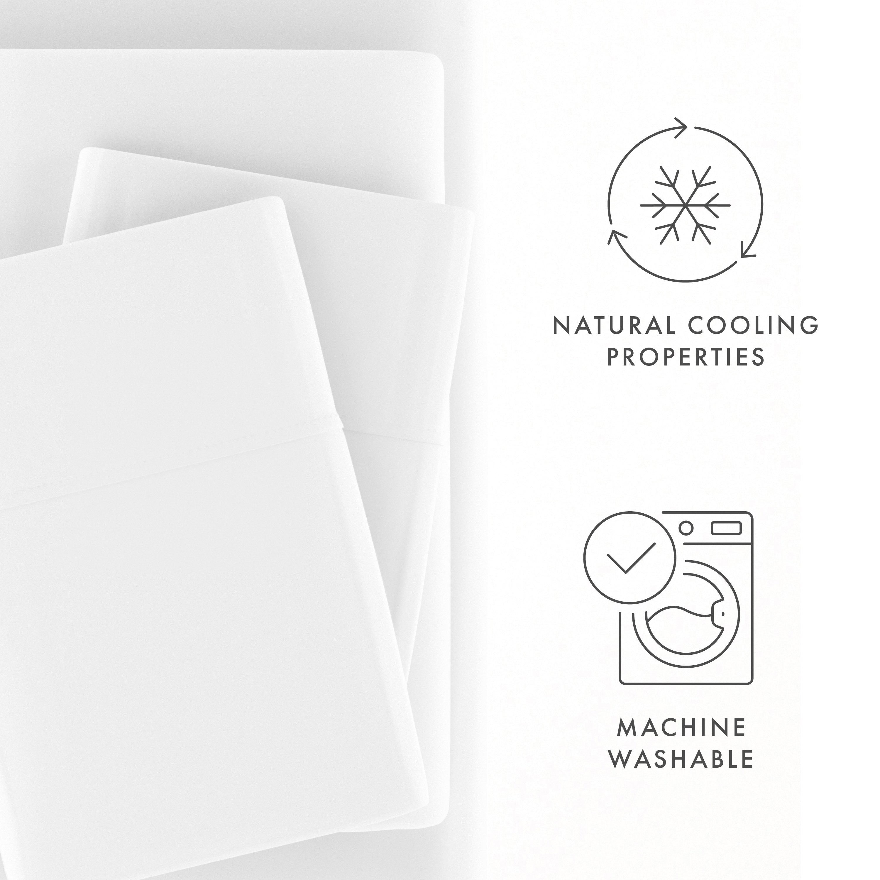Premium 4-Piece Bamboo Sheet Set - Queen Size, Soft & Breathable Bed Sheets for Cool Sleep - Perfect for Hot Sleepers, Eco-Friendly & Hypoallergenic - Ideal for Home, Hotel, and Guest Room Use
