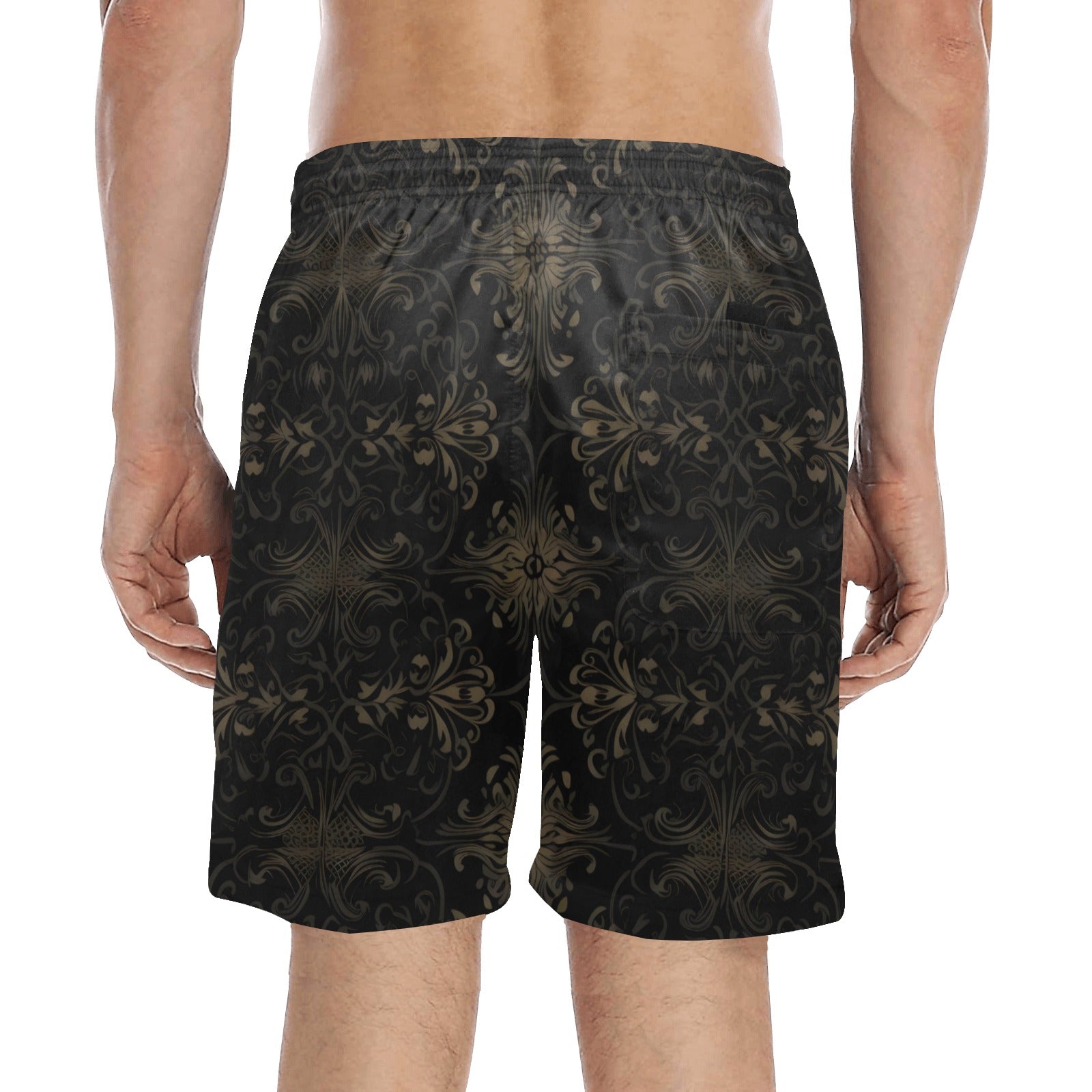 Gothic Black Beach Shorts for Men & Women - Stylish Swimwear & Summer Casual Shorts - Perfect for Swimming, Surfing, and Beach Vacations
