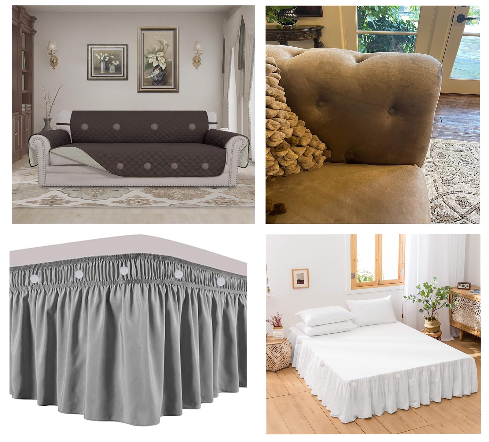 Twist Upholstery Pins for Slipcovers & Bed Skirts (24-Pack) - Secure Furniture Covers