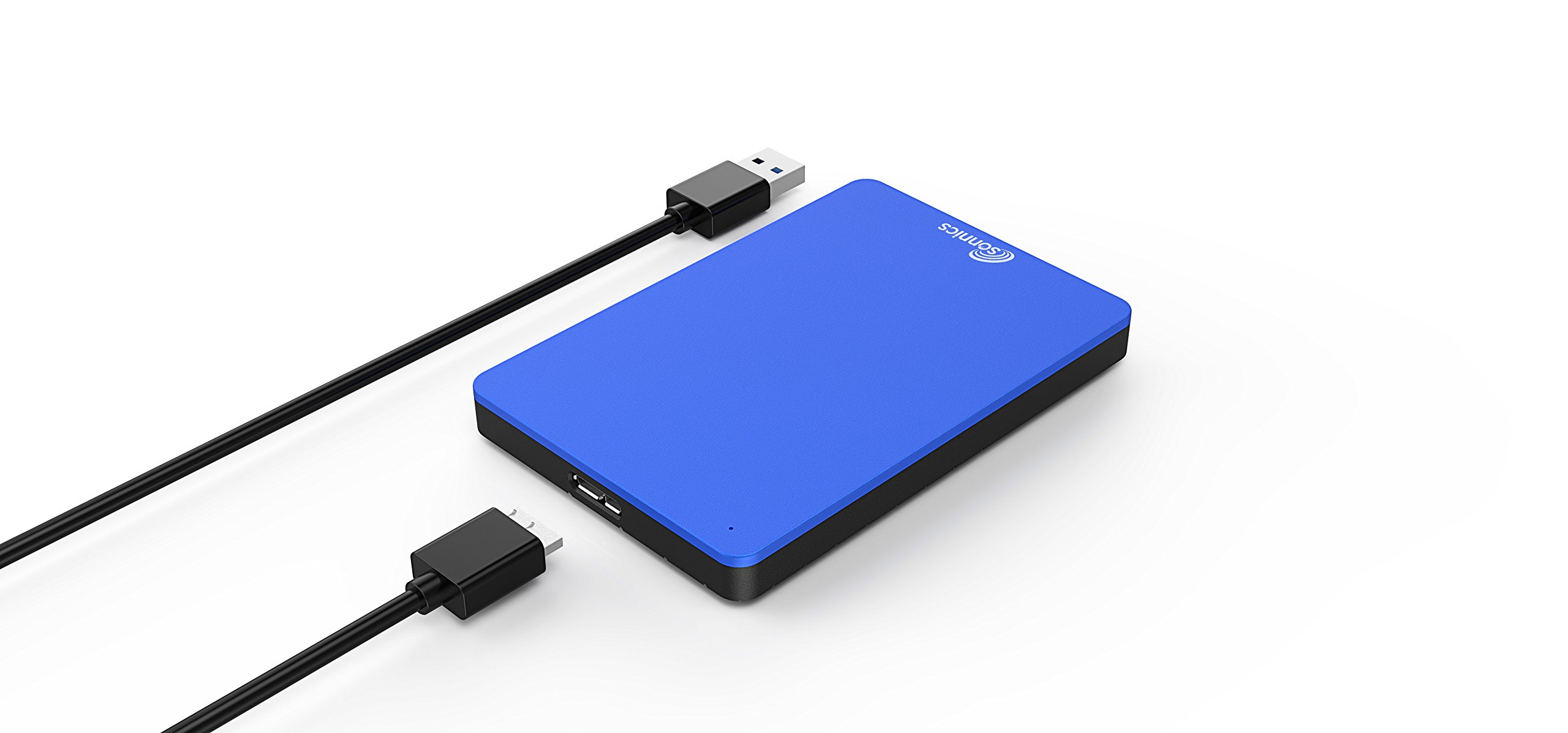 500GB Blue External Portable Hard Drive USB 3.0 - Super Fast Data Transfer for PC, Mac, Smart TV, Xbox & PS4 - Perfect for Gaming, Backup & Media Storage