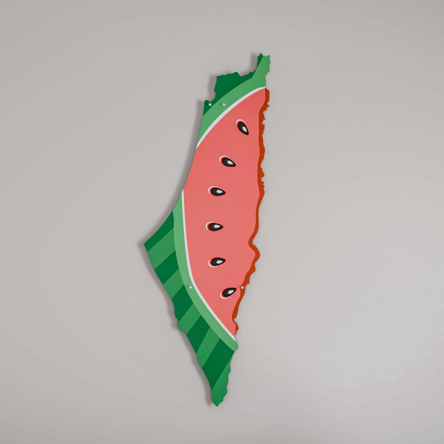 Palestine Wall Map - Watermelon Themed UV Printed Metal Wall Art Decor for Home, Office & Gifts | Durable & Vibrant Wall Decor