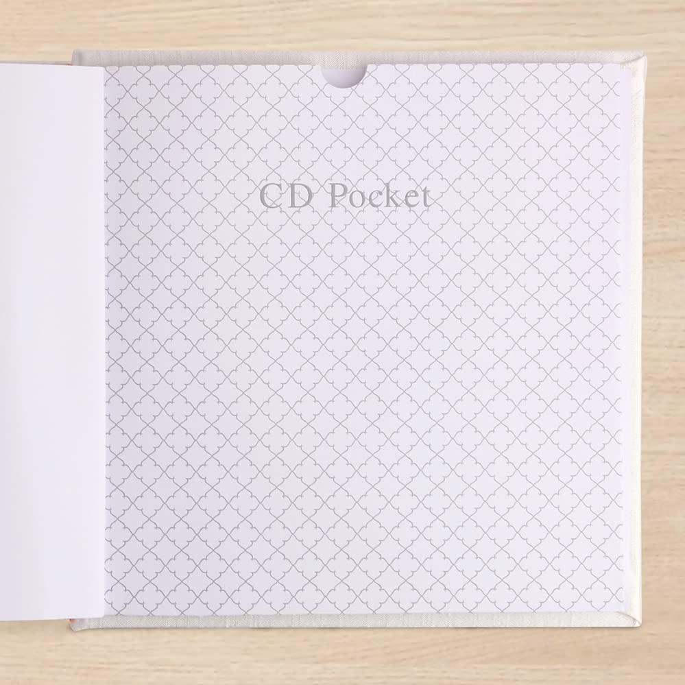 4x6 Wedding Photo Album Holds 200 Photos - Embossed 'Our Wedding' Cover with Photo Insert & Memo Space - Scrapbook for Family, Couples, Anniversaries, Birthdays & Christmas Memories - Perfect for Wedding Gifts, Bridal Showers & Anniversary Presents