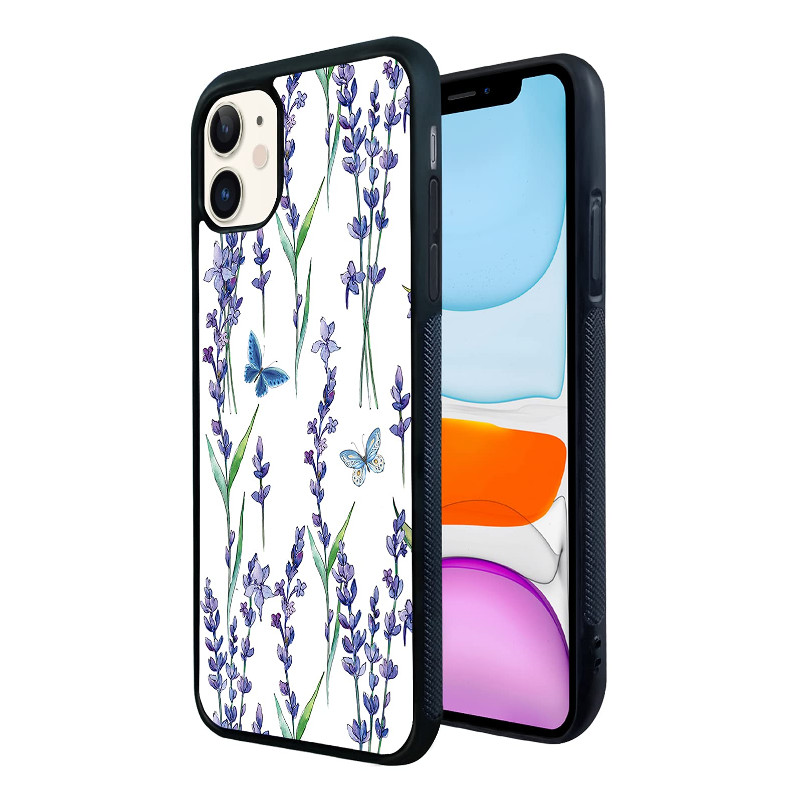 Shockproof Cute Butterfly Lavender Phone Case for iPhone 11 - 6.1 Inch Protective Cover for Women & Girls | Trendy Purple Design | Perfect for Everyday Use, Travel & Gift Giving