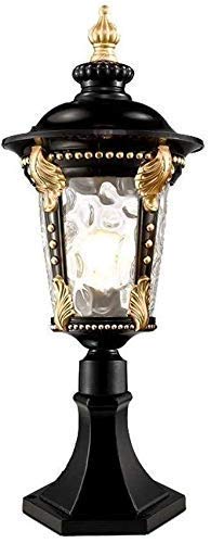 Vintage European Style Outdoor Wall Lamp - Waterproof Aluminum & Glass Post Light for Porch, Patio, Villa Gate (E27 Bulb) | Perfect for Garden, Park, and Street Lighting