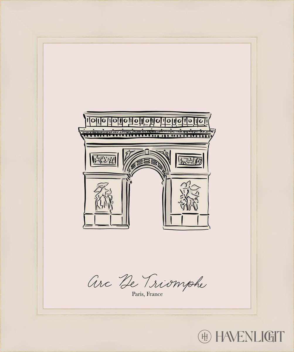 Arc De Triomphe Painting by Elise Gomez - Elegant Parisian Wall Art for Living Room, Office & Home Decor
