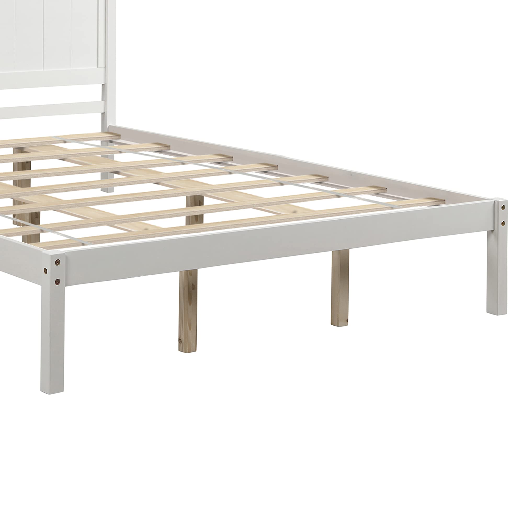 Knocbel Queen Size Bed Frame - Modern Wood Platform Bed with Headboard & Under Bed Storage | Sturdy Wooden Slat Support, No Box Spring Needed | Easy Assembly | Perfect for Small Spaces, Guest Rooms & Modern Bedrooms