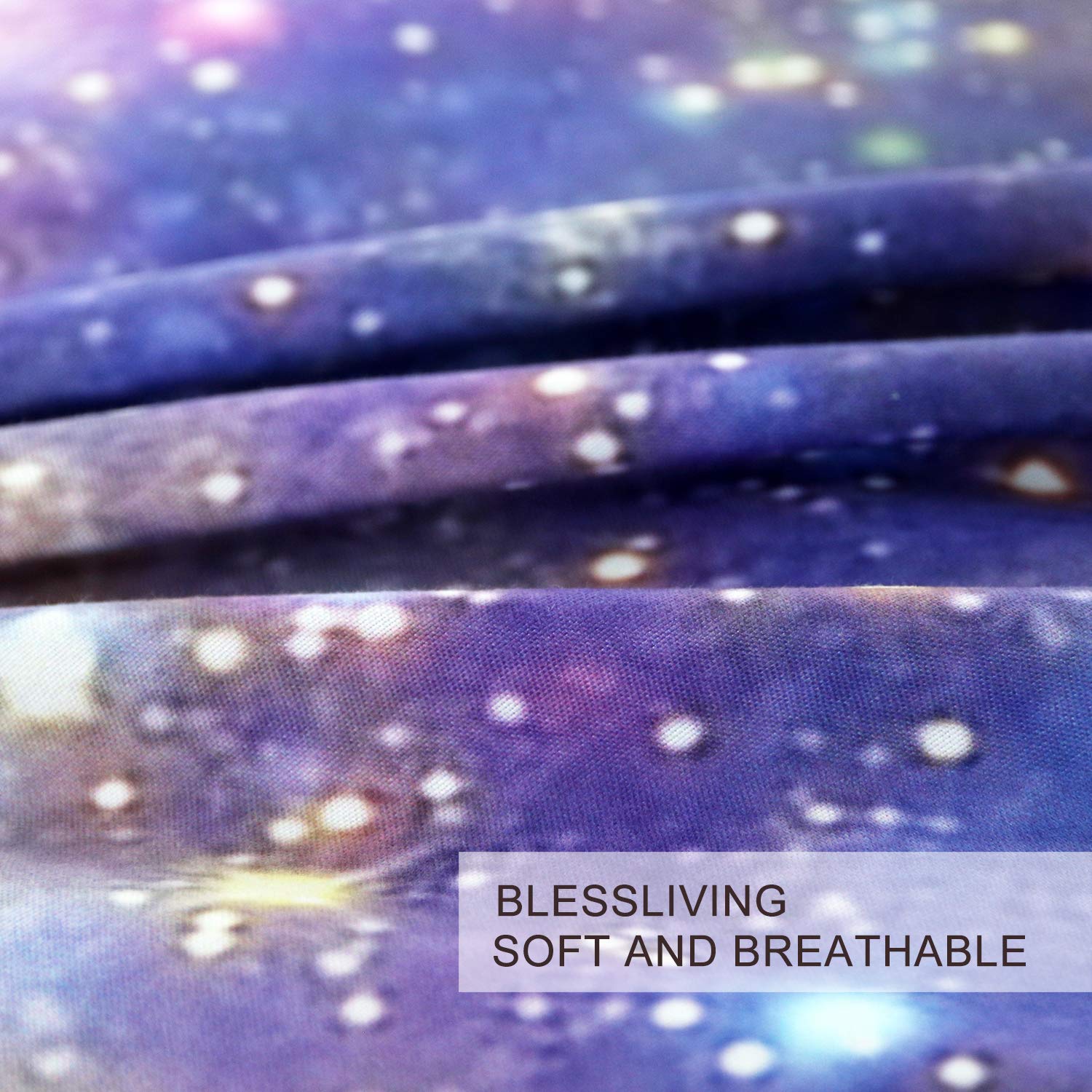 BlessLiving Galaxy Wolf Duvet Cover Set - 3 Piece Pink Blue Purple Nebula Space Wolf Bedding with Cosmic Wolf Dream Catcher Design (Full Size) for Teen & Adult Bedrooms, Dorm Room Decor, Space Themed Bedroom