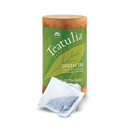 Teatulia Organic Green Tea Bags - 180 Count (6 Canisters x 30 Bags) | Natural Caffeine, Award-Winning Flavor | Compostable Paper Tea Bags | Perfect for Home, Office & Gifts