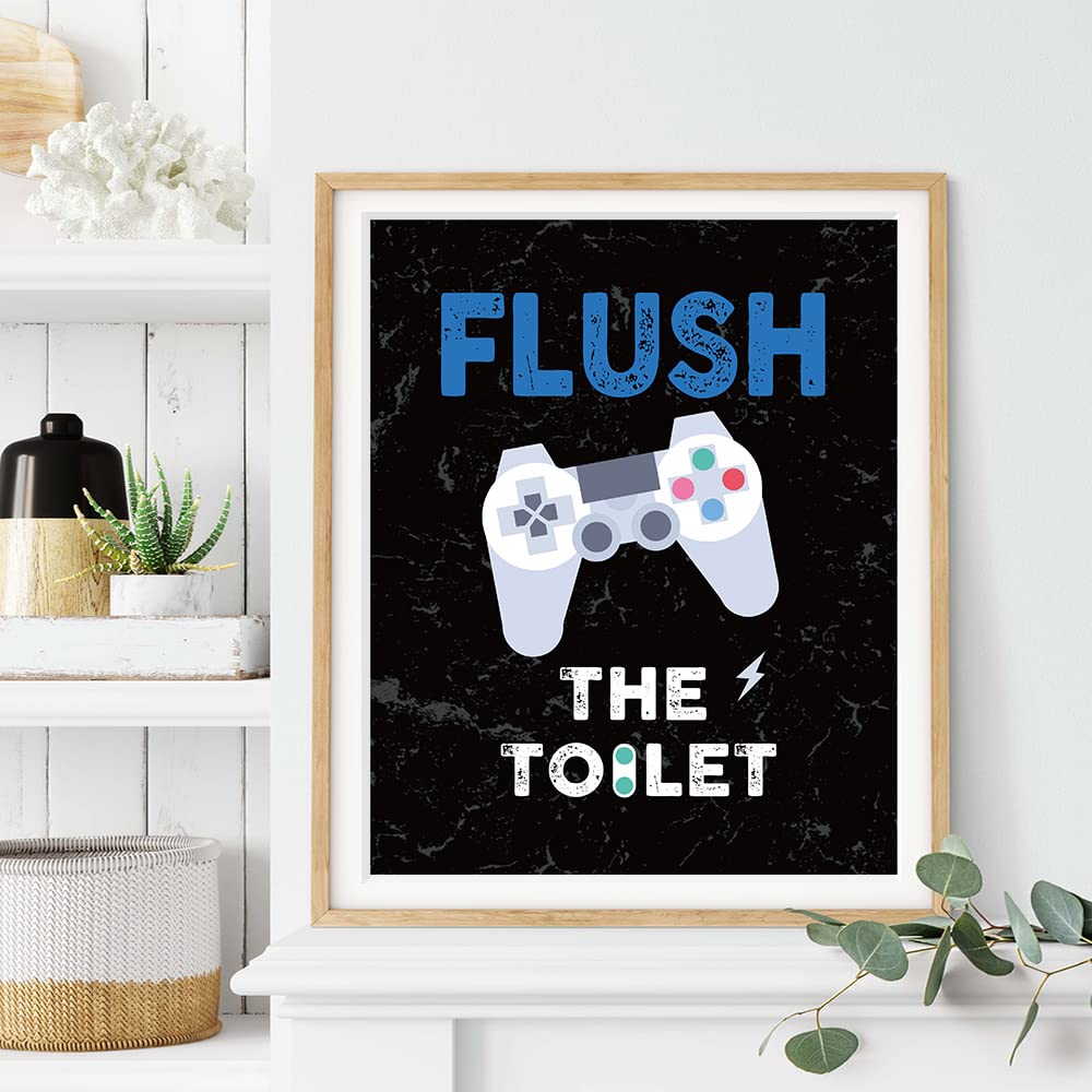Funny Video Game Wall Art Prints - Set of 4 Unframed 8