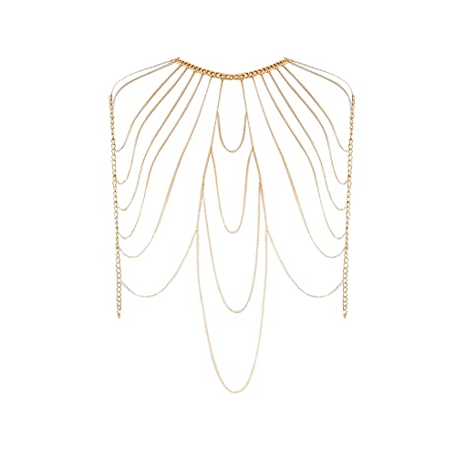 Multilayer Shoulder Body Chain-Gold Color-5