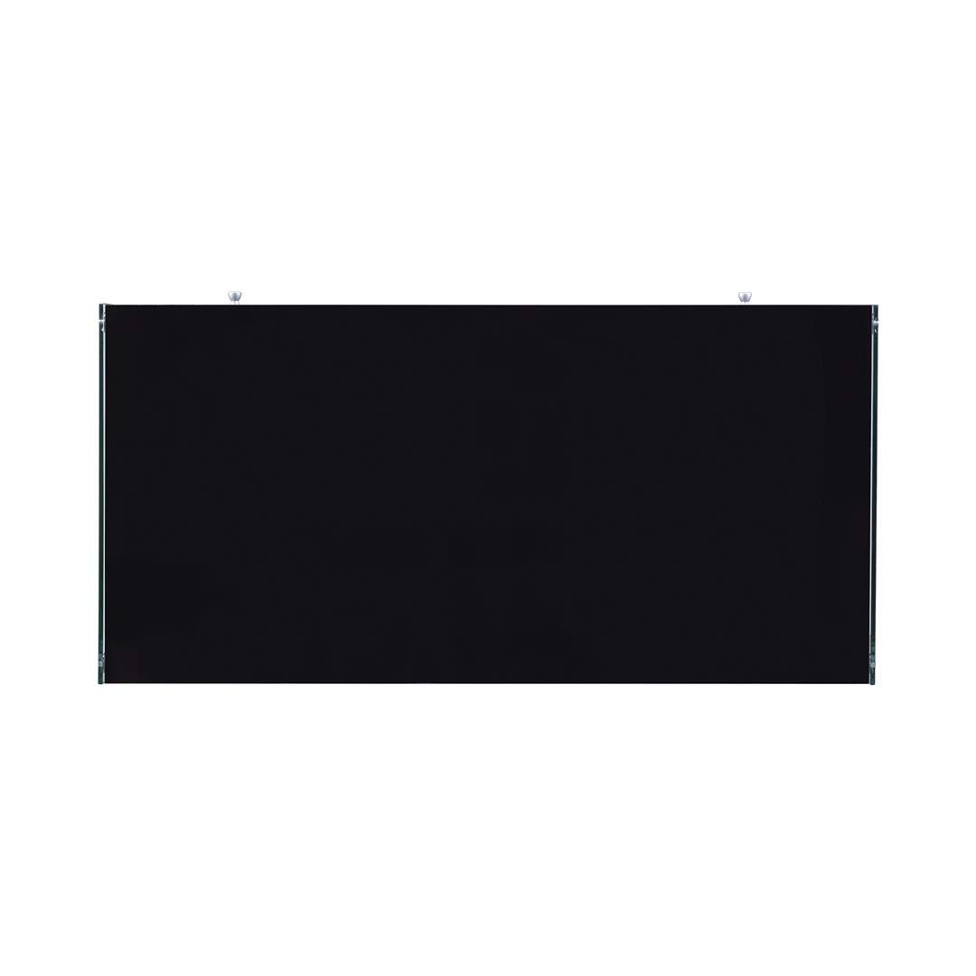 Glossy Black Coaster Writing Desk - Modern Home Office Desk for Study & Work, Compact Design Fits Small Spaces, Perfect for Students & Professionals